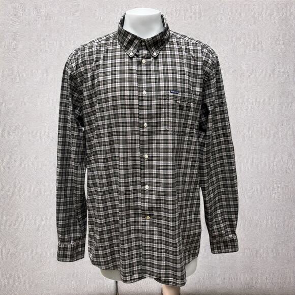 Barbour Lomond Tartan Shirt Sz XL Tan Brown Tailored Fit Button Up Collar Casual - Picture 2 of 10